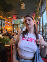 Load image into Gallery viewer, Hot People Read Poetry White Tank
